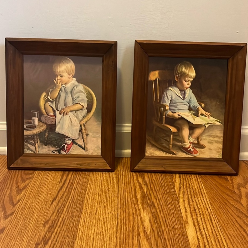 James Ingwersen 1970’s prints in solid wood frames